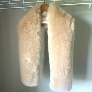 Faux Fur Shawl, slit for hand comfort